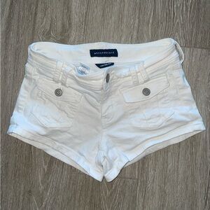 Aeropostale Women's Cargo Shorts in White